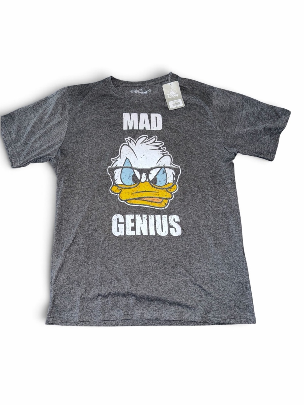 RARE NWT Disneyland Paris Donald Duck 'Mad Genius' Graphic Tee Sz. XL